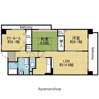 コレンテ【3階】の間取り