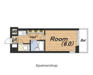 エステムコート大阪城南【10階】の間取り
