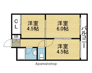 ラパンジール京橋【2階】の間取り