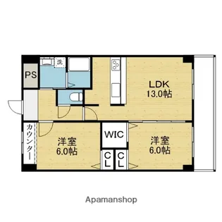 アプローズ今里【10階】の間取り
