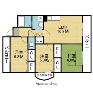 エレガンス巽【7階】の間取り