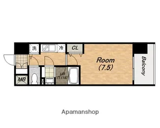レジュールアッシュ上町台【504号室】の間取り