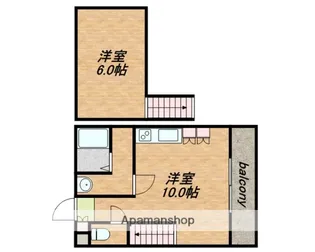 グローリア諏訪【602号室】の間取り