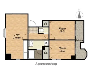 ボンドミール上汐【401号室】の間取り