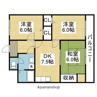 宝栄グランドキャッスル【4階】の間取り