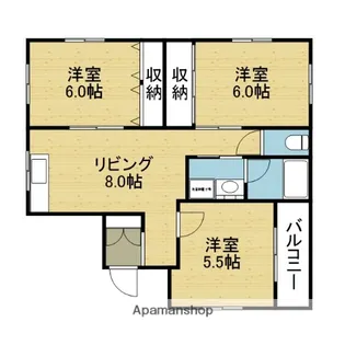 サンライフ浅野【401号室】の間取り