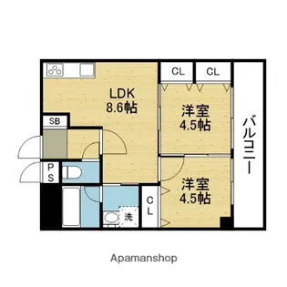 アドバンス松田Ⅲ番館【1階】の間取り