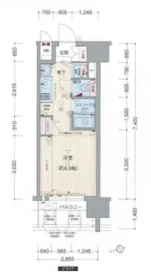 プレサンス上町台東平【6階】の間取り