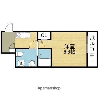 シャトーレ南巽【1階】の間取り