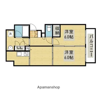 Zio V 玉造【401号室】の間取り