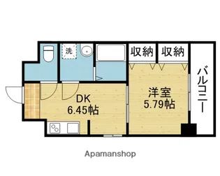 1DKの間取り画像