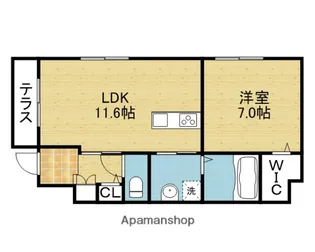 シャーメゾン小路東【1階】の間取り