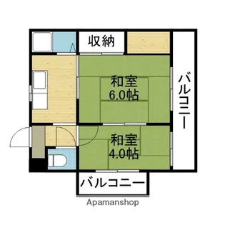 メゾン勝山【201号室】の間取り