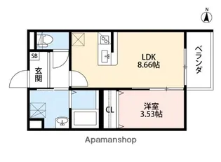 エフクラウド小路(エフクラウドショウジ)【2階】の間取り