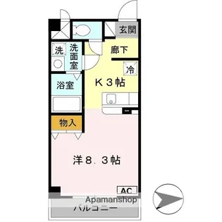 マ・メゾン加美【3階】の間取り