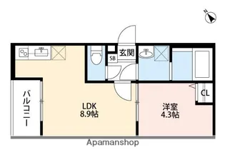 アークティカ小路(アークティカショウジ)【2階】の間取り