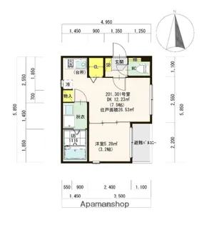 レルベ小路東【2階】の間取り