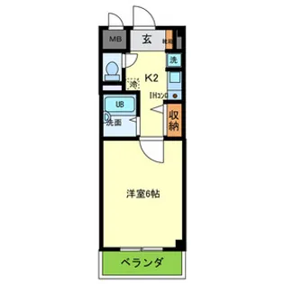1Kの間取り画像