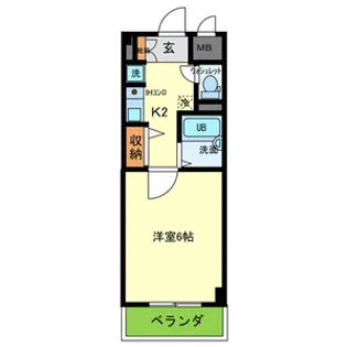 1Kの間取り画像