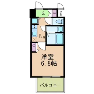 オルゴグラート森ノ宮南館【7階】の間取り
