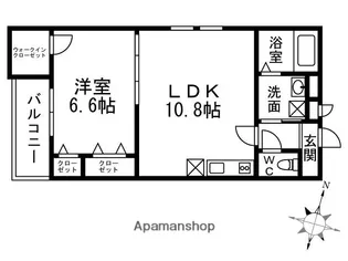 フジパレス恵比寿【1階】の間取り