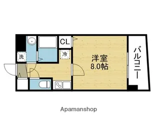アドバンス大阪フェリシア【2階】の間取り