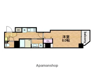 エスライズ天満橋【804号室】の間取り