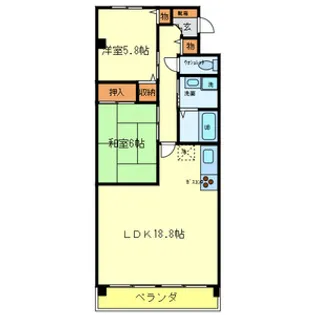 ローズプレイスヨシタ【301号室号室】の間取り