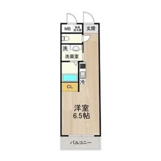 CITY SPIRE上本町【6階】の間取り