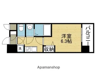 レジュールアッシュOSAKA新深江【13階】の間取り