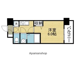 レジュールアッシュOSAKA新深江【6階】の間取り