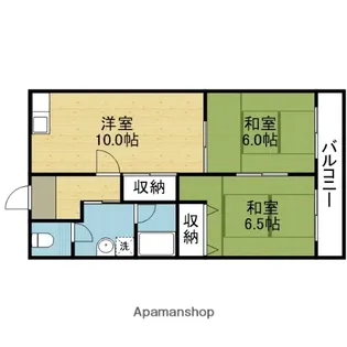 グランドハイツ平野【4階】の間取り