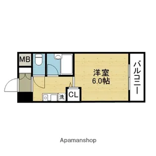 フロントリバー緑橋【502号室】の間取り
