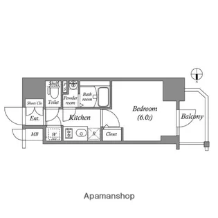 エスリード大阪城クローグ【6階】の間取り