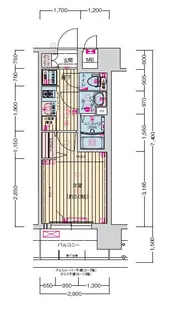 ララプレイス玉造パルク【0903号室】の間取り