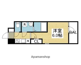 エスリード大阪NAGAHORI GATE【15階】の間取り