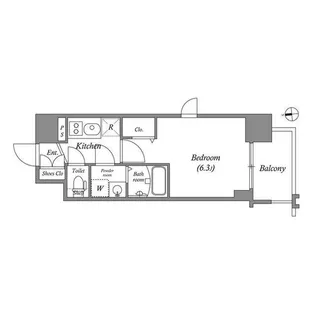 エスリード大阪CENTRAL AVENUE【0304号室】の間取り