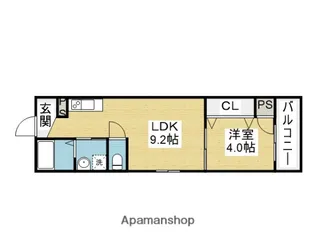 マリーベル深江橋【103号室】の間取り