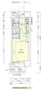 プレサンス堺筋本町センティス【3階】の間取り