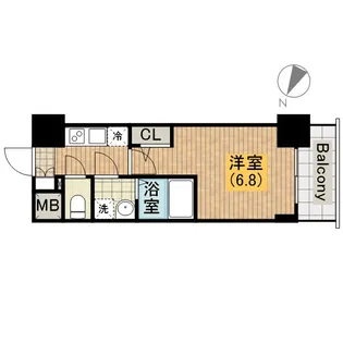 エスリード大阪上本町ブランシュ【10階】の間取り