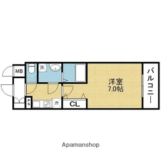 エスプレイス大阪城サウスコンフォート【11階】の間取り