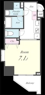 セイワパレス長堀南【9階】の間取り