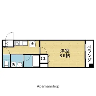 レクラン深江南【6階】の間取り