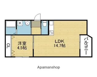 ミワパラディ新今里【3階】の間取り