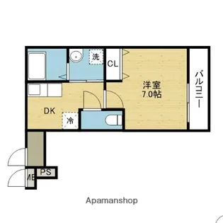 大阪府大阪市生野区桃谷2丁目【アパート】の間取り
