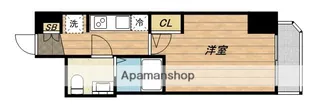 ラシュレエグゼ天王寺【9階】の間取り