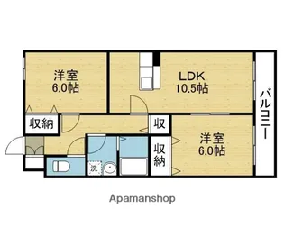 ルミナスコート【202号室】の間取り