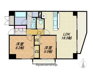 双葉エステート鴫野【5階】の間取り