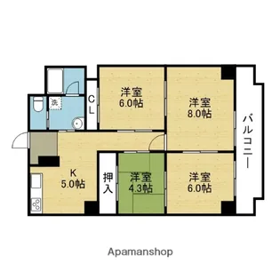 メガロコープ平野1号棟【1011号室】の間取り
