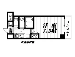 シャルマンフジ大阪城南【8階】の間取り